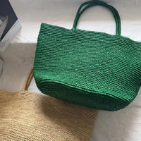 Hand Woven Rattan Beach Tote