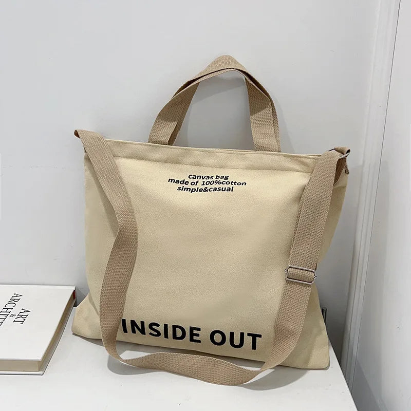 Washed Canvas Messenger Bag