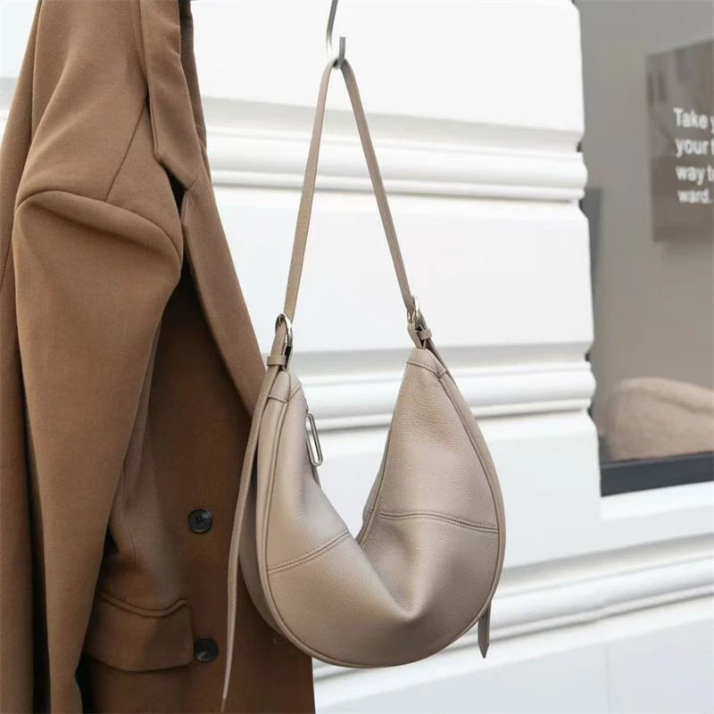 Soft Cowhide Leather Shoulder Bag
