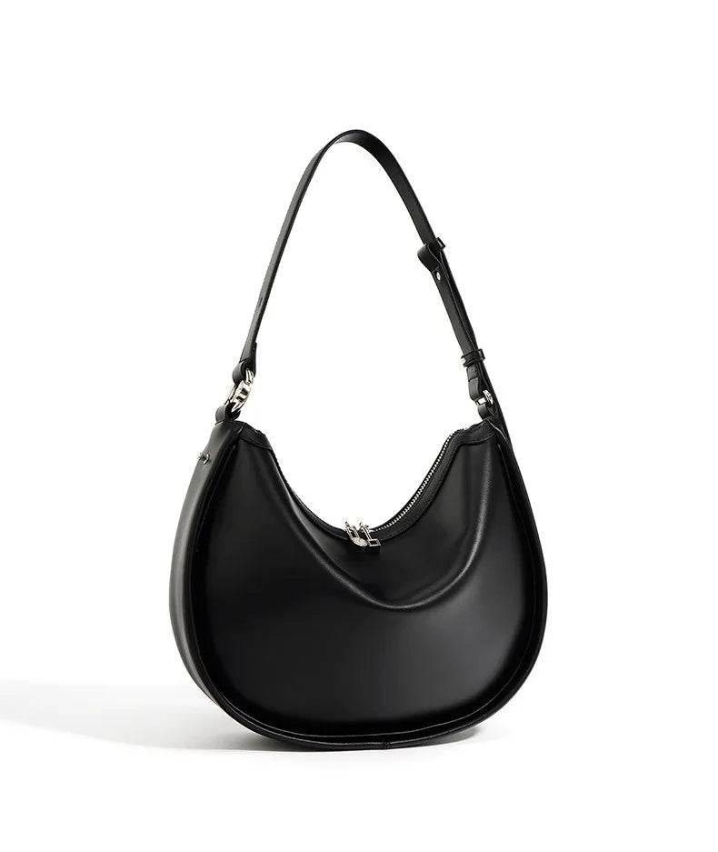 Cowhide Leather Top Handle Hobo