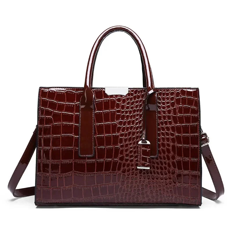Croc Pattern Business Tote Bag