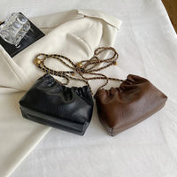 Pleated Chain Shoulder Bag