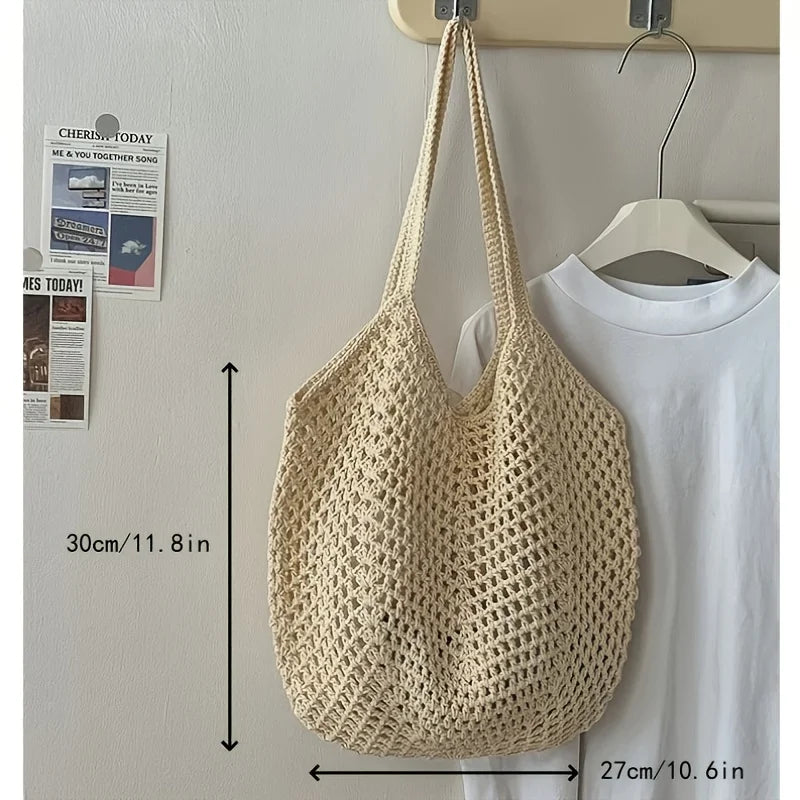 Open Top Woven Beach Bag