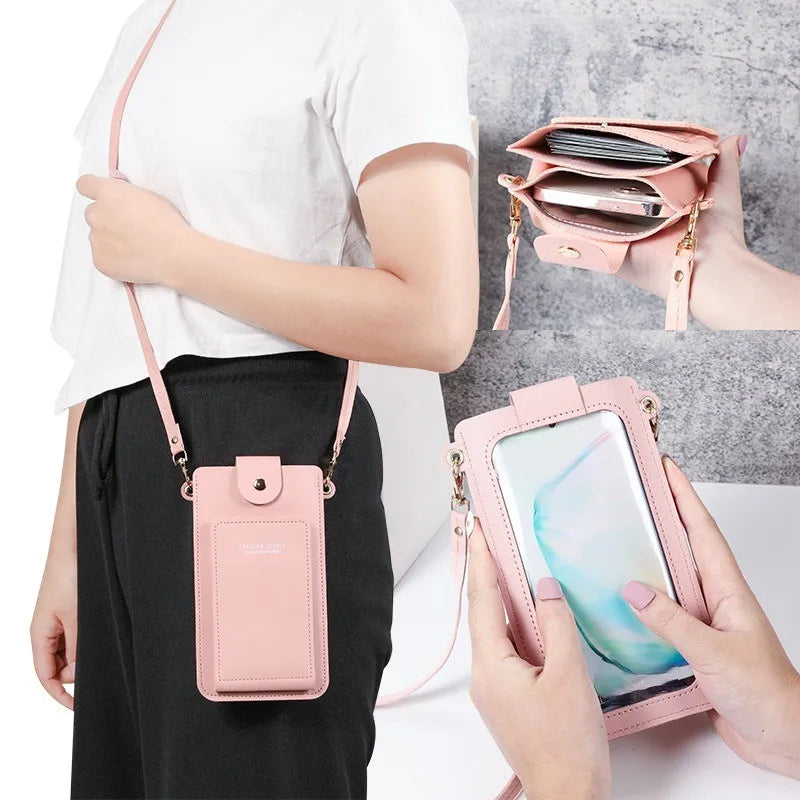 Compact Phone Wallet Crossbody Bag