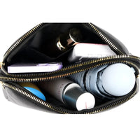 Cowhide Leather Flap Crossbody Bag