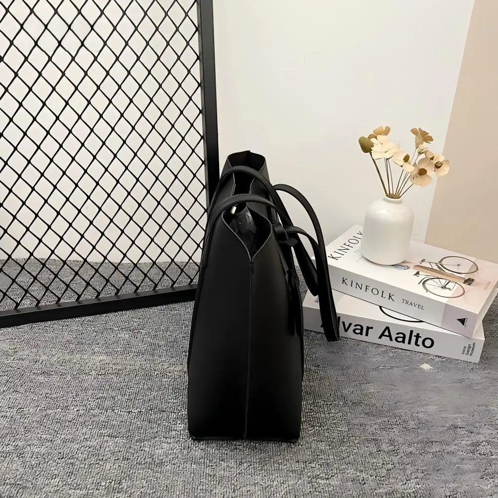 Soft Leather Slouch Tote Bag