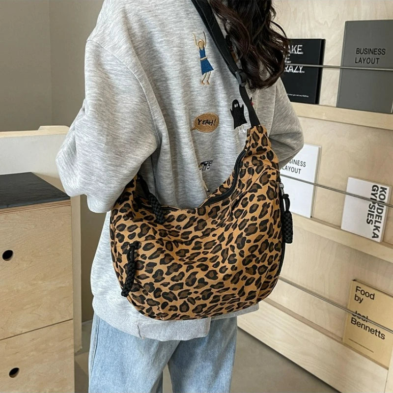 Leopard Print Hobo Bag