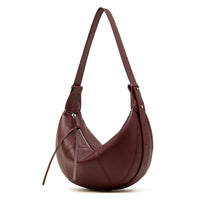Half Moon Leather Hobo Bag