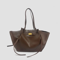 Trapeze Lock Tote Handbag