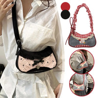 Mini Grid Pattern Underarm Bag