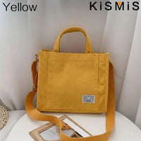 Corduroy Square Crossbody Bag