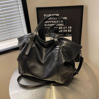 Soft Vegan Leather Shopper Tote