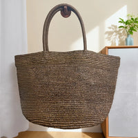 Hand Woven Rattan Beach Tote