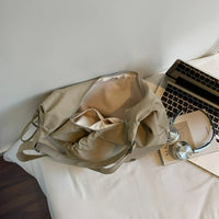 Crinkled Nylon Hobo Bag