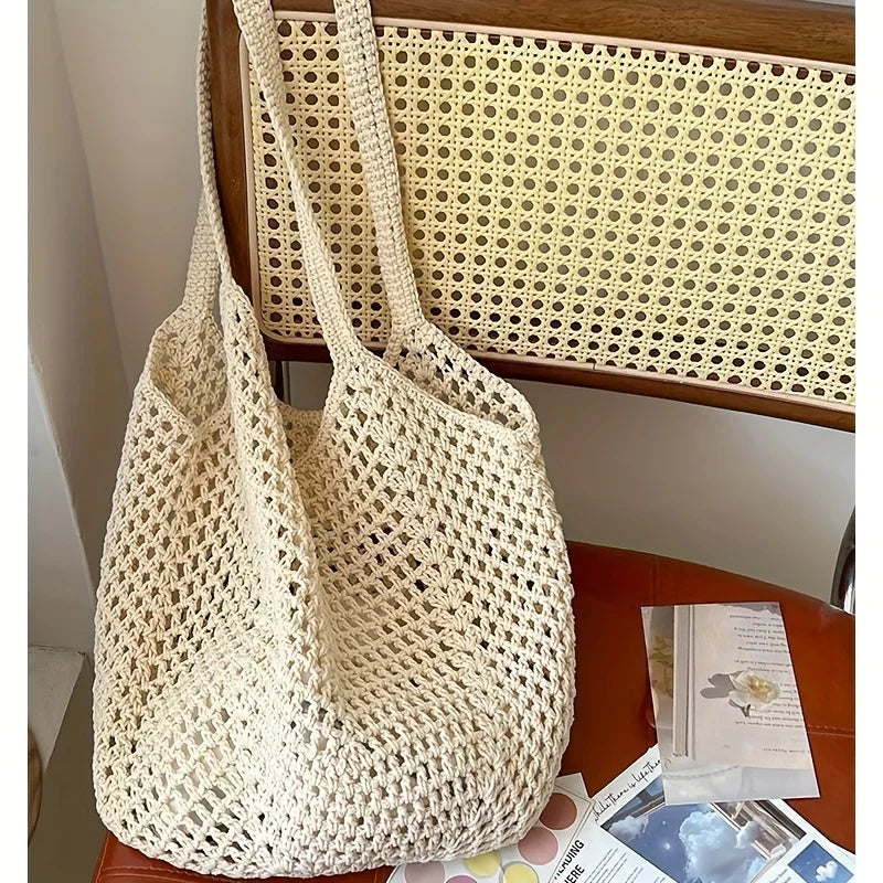 Open Top Woven Beach Bag