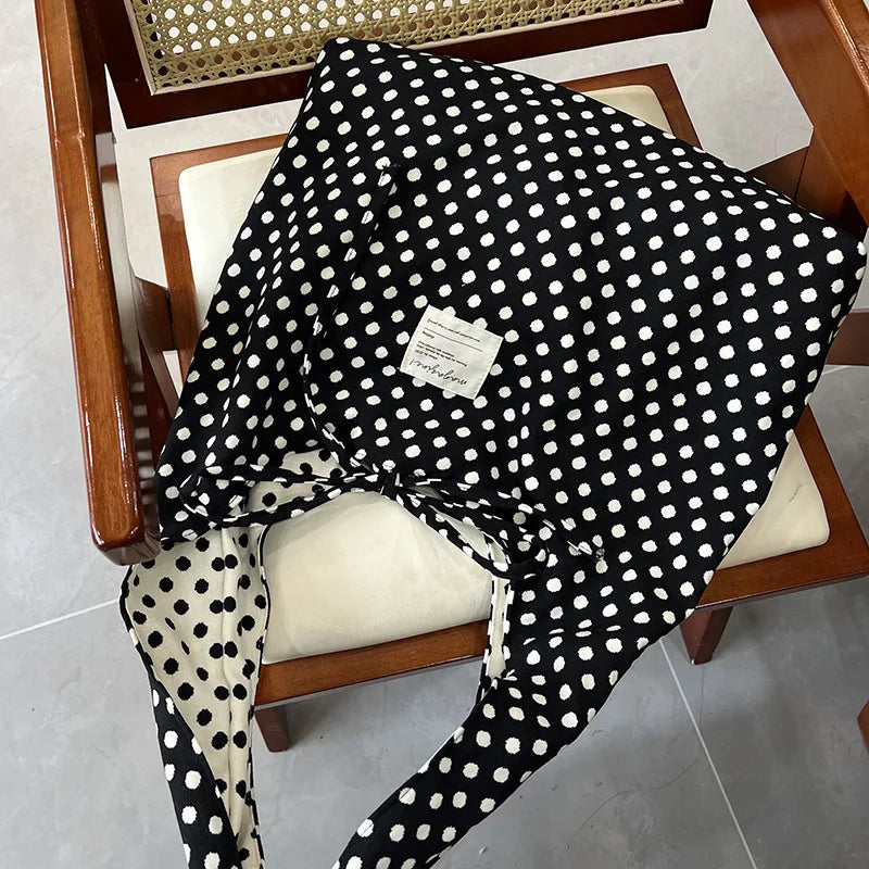 Polka Dot Double-Sided Hobo Bag