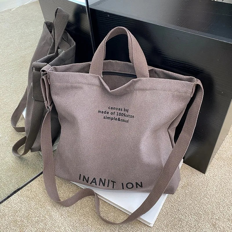 Washed Canvas Messenger Bag