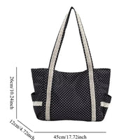 Vintage Lace Polka Dot Tote