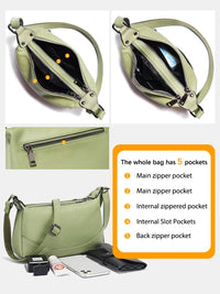 Soft Cowhide Double Zip Hobo