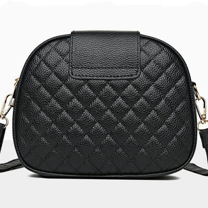 Quilted Oval Crossbody Bag