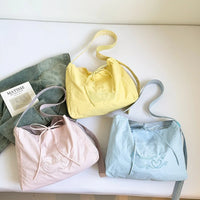Plaid Nylon Hobo Tote