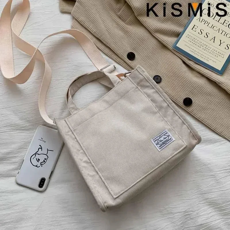 Corduroy Square Crossbody Bag