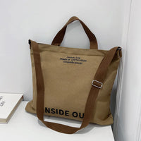 Washed Canvas Messenger Bag