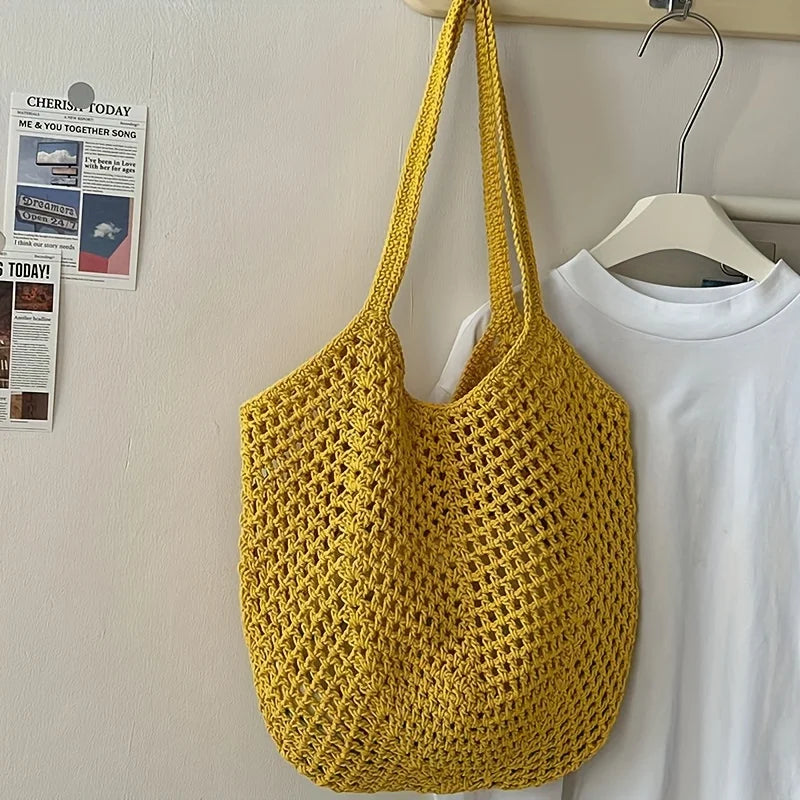 Open Top Woven Beach Bag