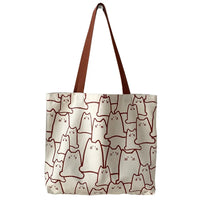 Cute Cat Canvas Shoulder Bag