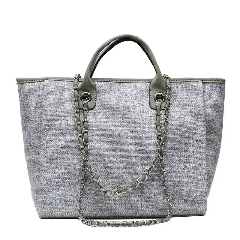 Chain Strap Shoulder Tote Bag