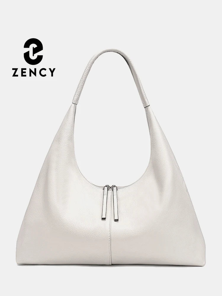 Large Genuine Leather Hobo Tote