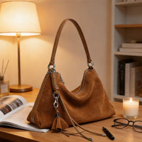 Retro Suede Tassel Hobo Bag