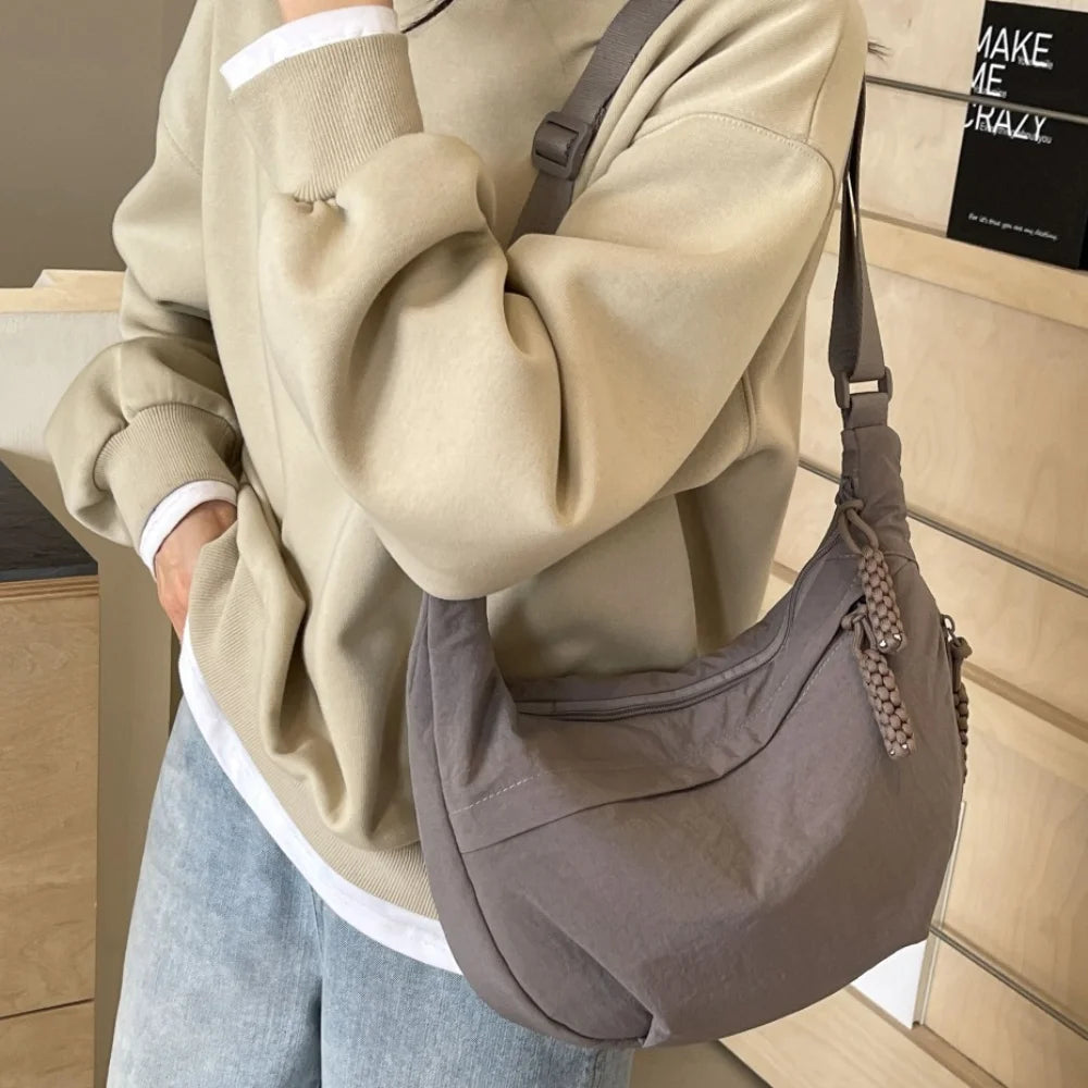 Canvas Dumpling Hobo Bag