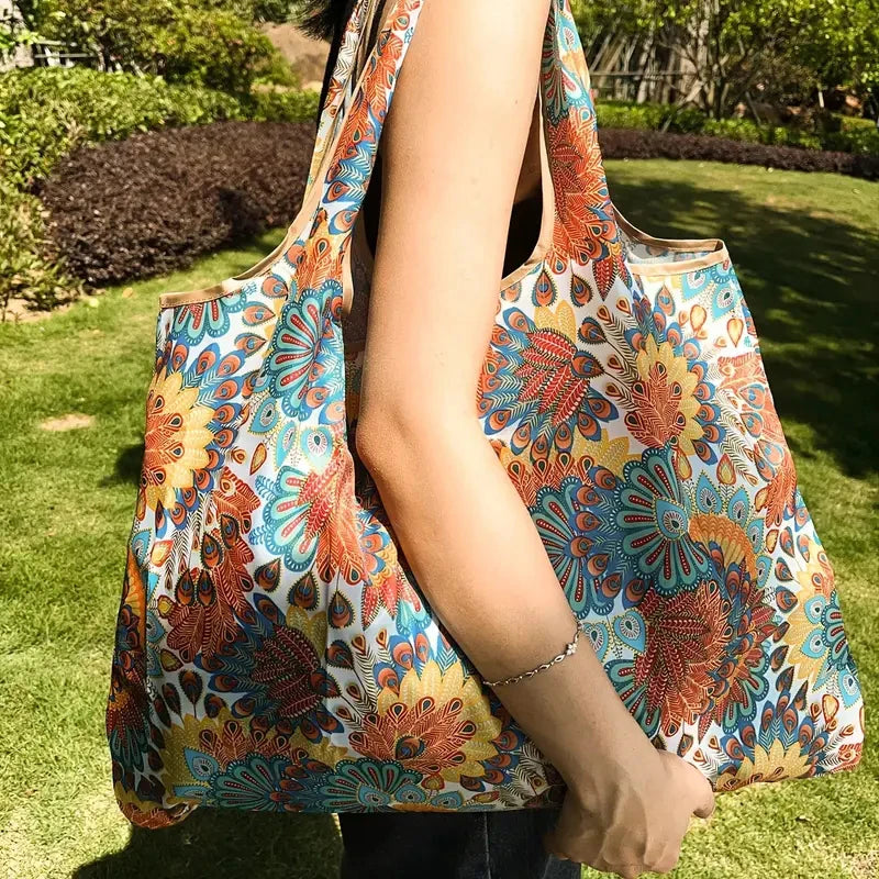 Foldable Waterproof Grocery Shoulder Bag