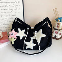 Star Corduroy Student Tote Bag