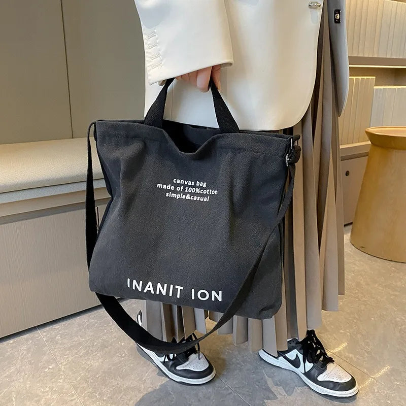 Washed Canvas Messenger Bag