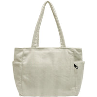 Striped Corduroy Tote Bag