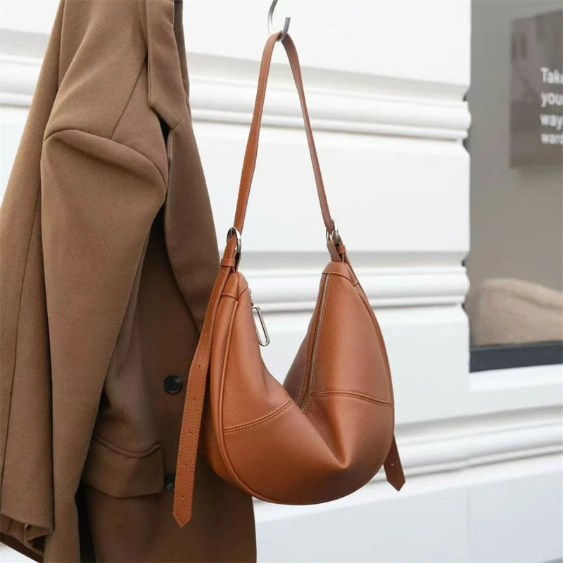 Soft Cowhide Leather Shoulder Bag