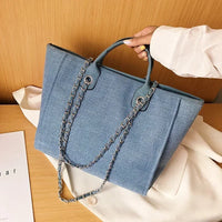 Chain Strap Shoulder Tote Bag