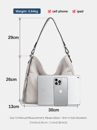 Elegant Tassel Soft Leather Hobo