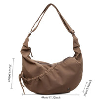 Crinkled Nylon Hobo Bag