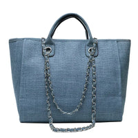 Chain Strap Shoulder Tote Bag
