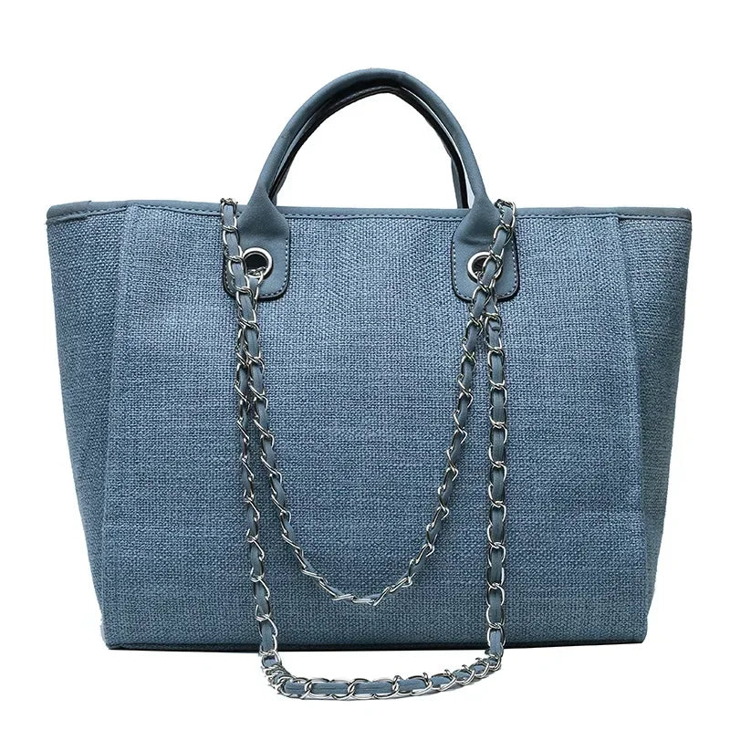 Chain Strap Shoulder Tote Bag
