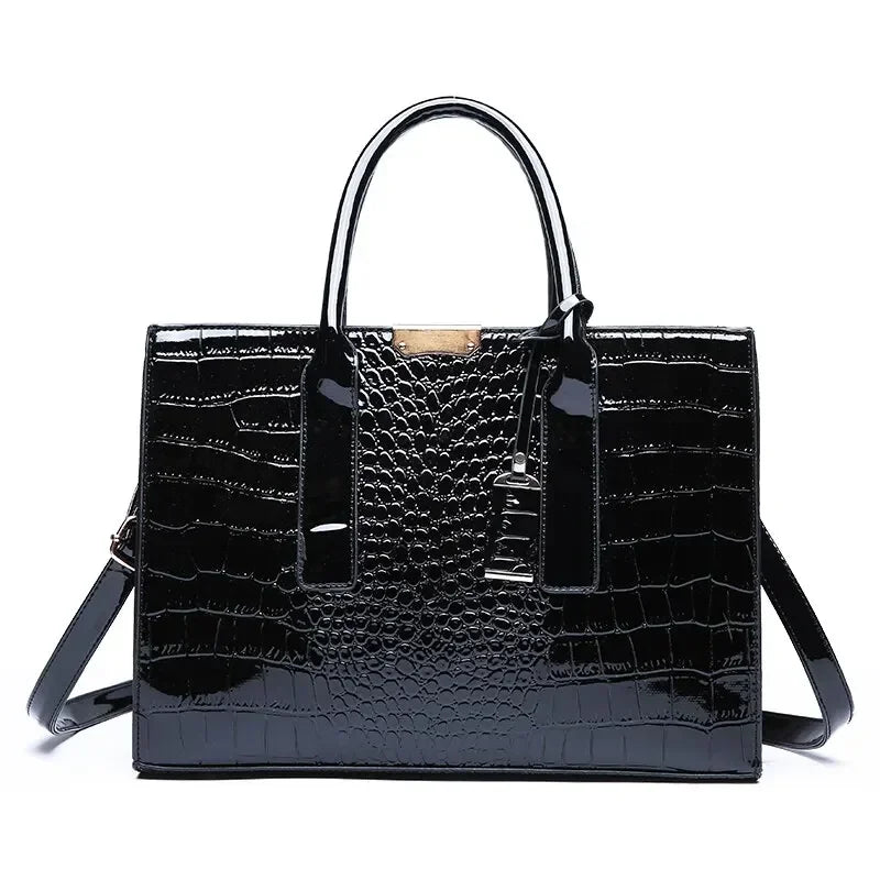 Croc Pattern Business Tote Bag