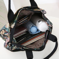 Floral Print Fabric Tote Bag