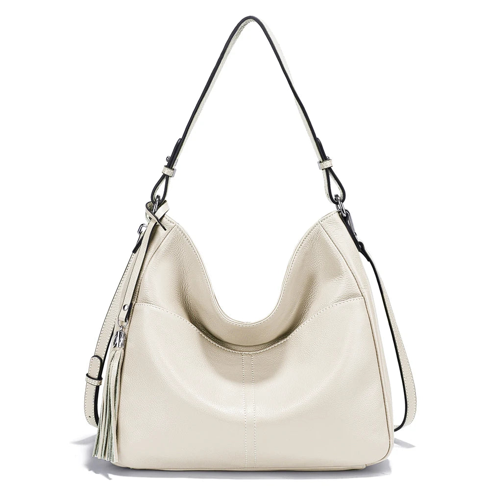 Elegant Tassel Soft Leather Hobo