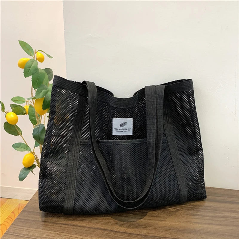 Clear Mesh Beach Tote