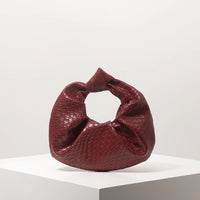 Knotted Pleated Evening Clutch