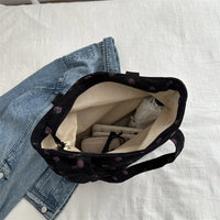 Strawberry Corduroy Tote Bag