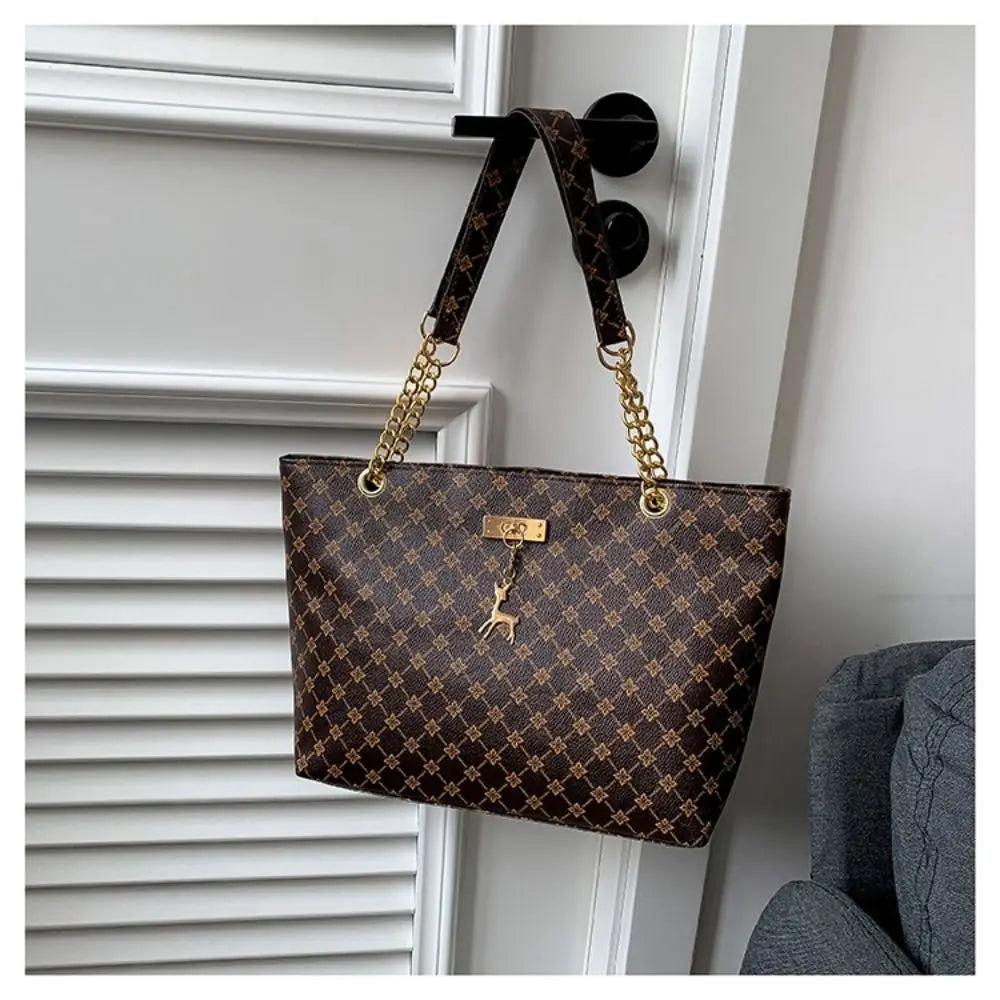 Printed Large Shopper Tote Bag